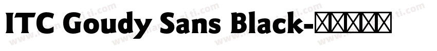 ITC Goudy Sans Black字体转换